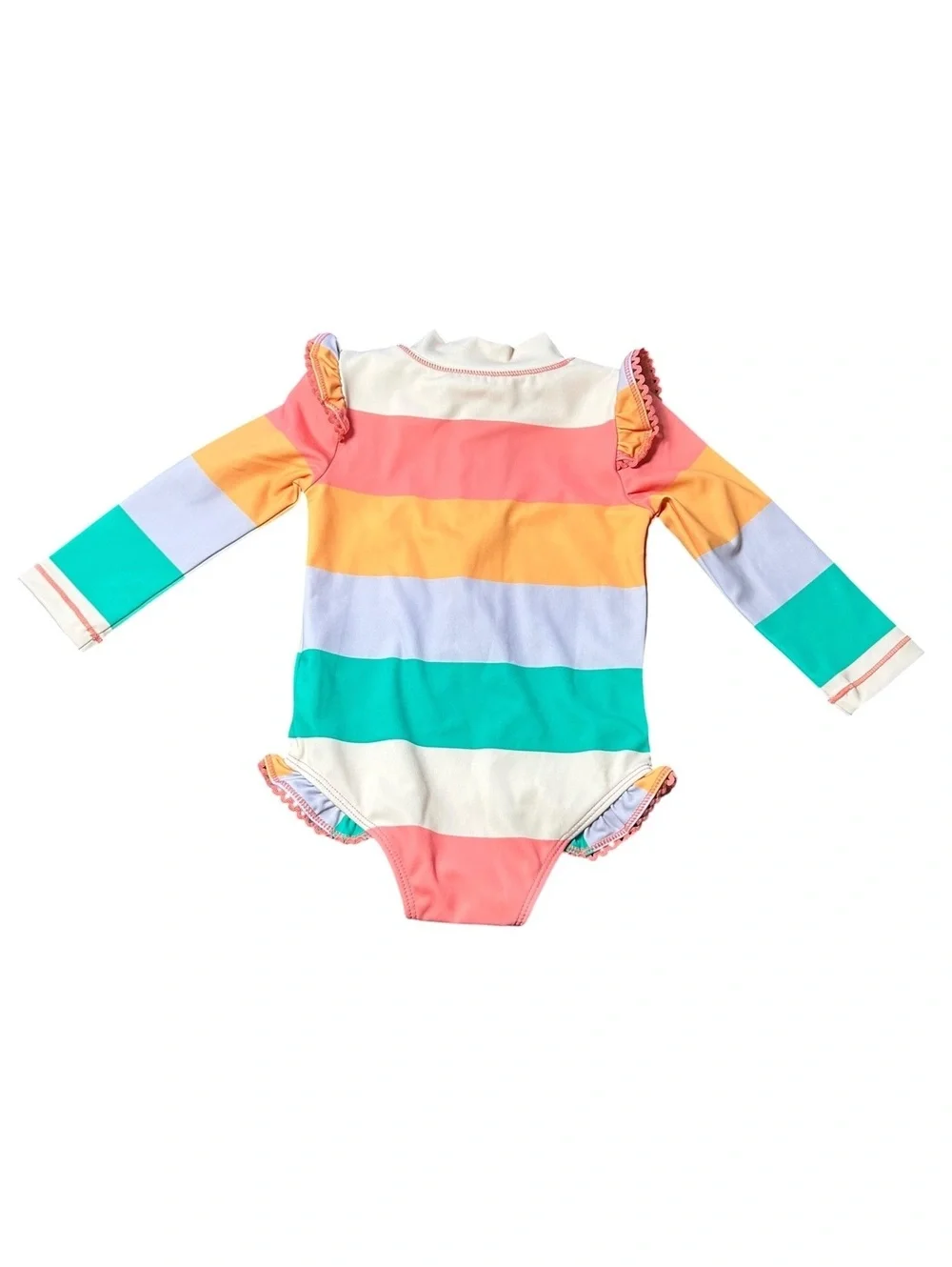EDDIE BAUER toddler infant girls beach long sleeve rashguard swimsuit size 12M